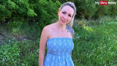 Blonde Amateur Lisa Sophie Sucks Cock Outdoors In Nature