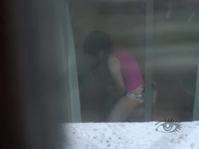 Lovely Tarumi rubbing her asian cunt in sexy spy video