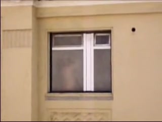 Window girl staying naked back to my shooting device